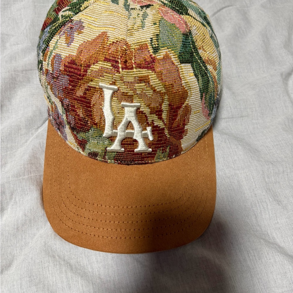 Lids Floral Pattern Hat with Brown Brim